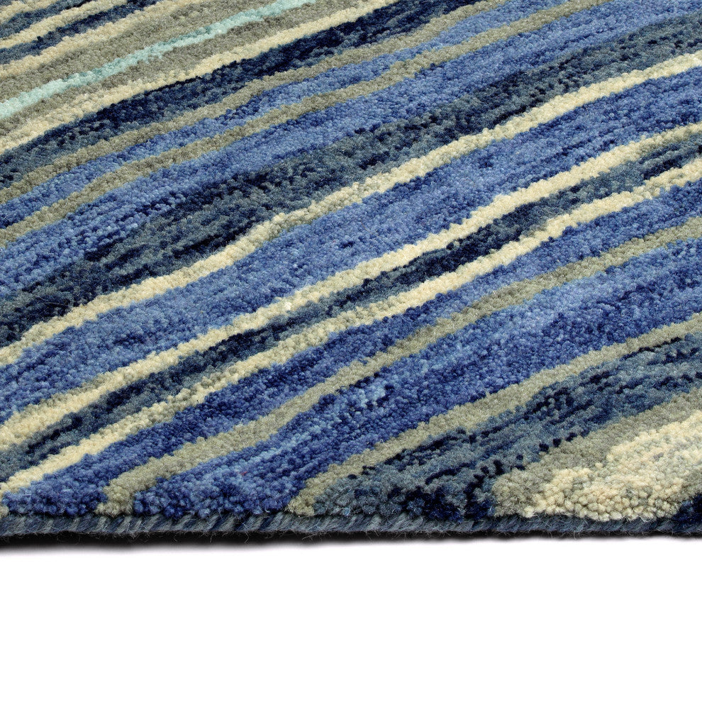 Marble Blue 8' x 11' Rectangle Area Rug