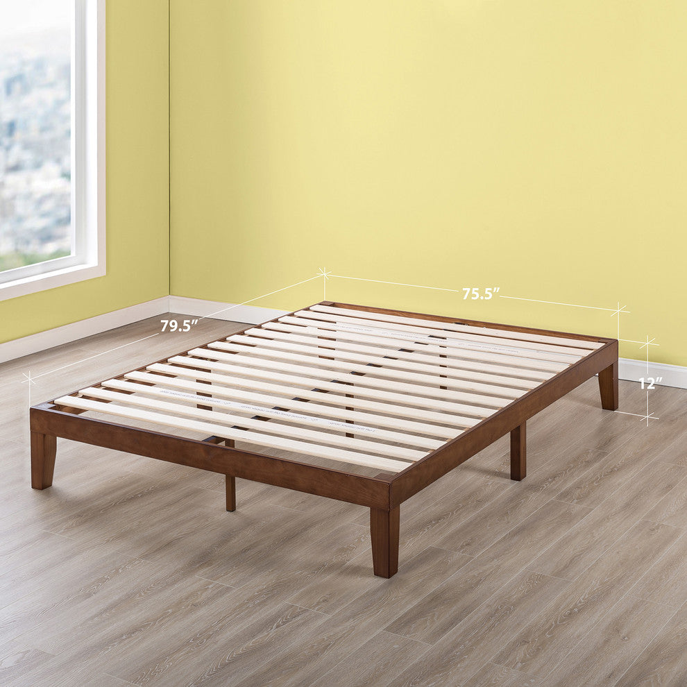 Naturalista Classic King Solid Wood Platform Bed, Espresso
