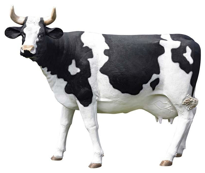 53" Life Size Domestic Animal Dairy Cow Statue Sculpture Figurine