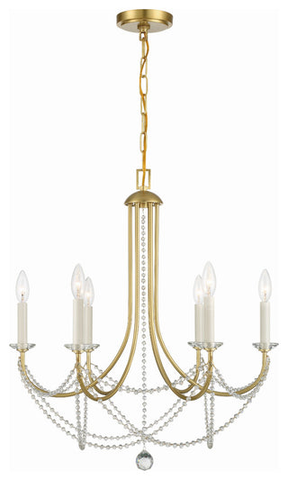 Delilah 6-Light Aged Brass Chandelier