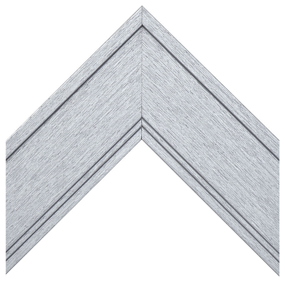 Porter Silver Framed Mirror, 28"x36"