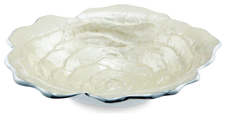 Rose 15" Bowl, Snow