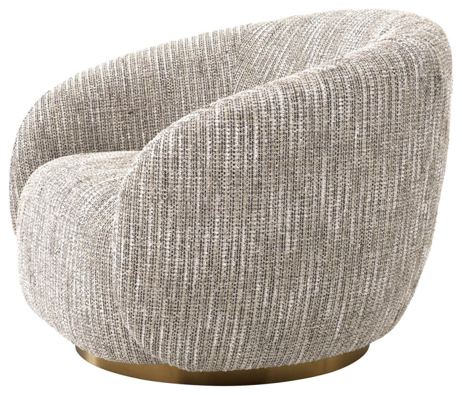 Round Upholstered Swivel Chair | Eichholtz Brice