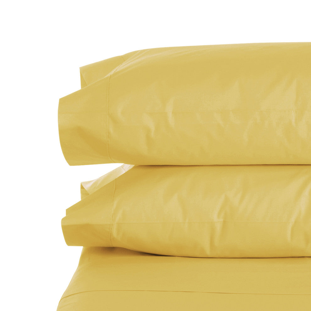 1800 Series PillowCase - 2 Pillow Cases Per Set King Size Standard Size, Gold, S