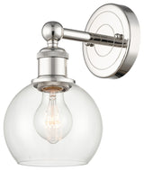Edison Athens 1-Light 6" Sconce, Polished Nickel, Clear