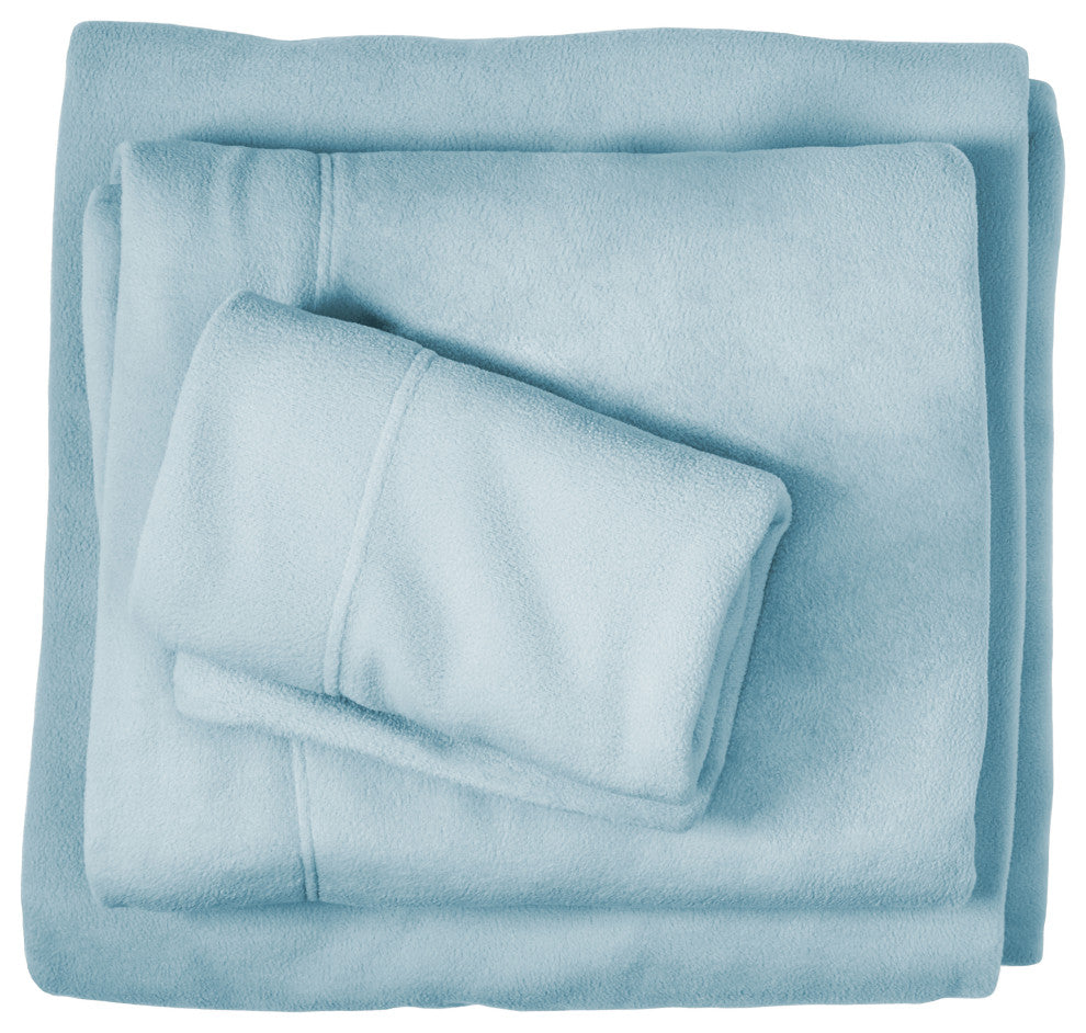Polar Fleece Sheet Set, Light Blue, Twin XL