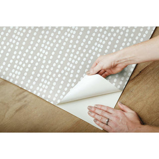 Taupe & White Strands Peel & Stick Wallpaper