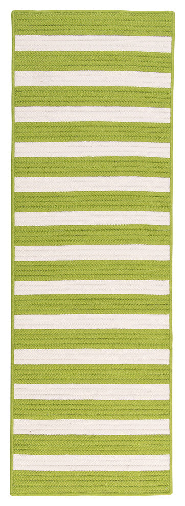 Aniston Braided Runner Rug, Green, 30"x120"
