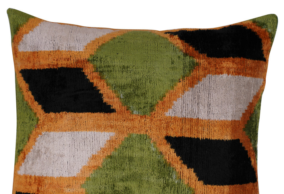 Canvello Handmade Gold Army Green Throw Pillows 16x16 inch