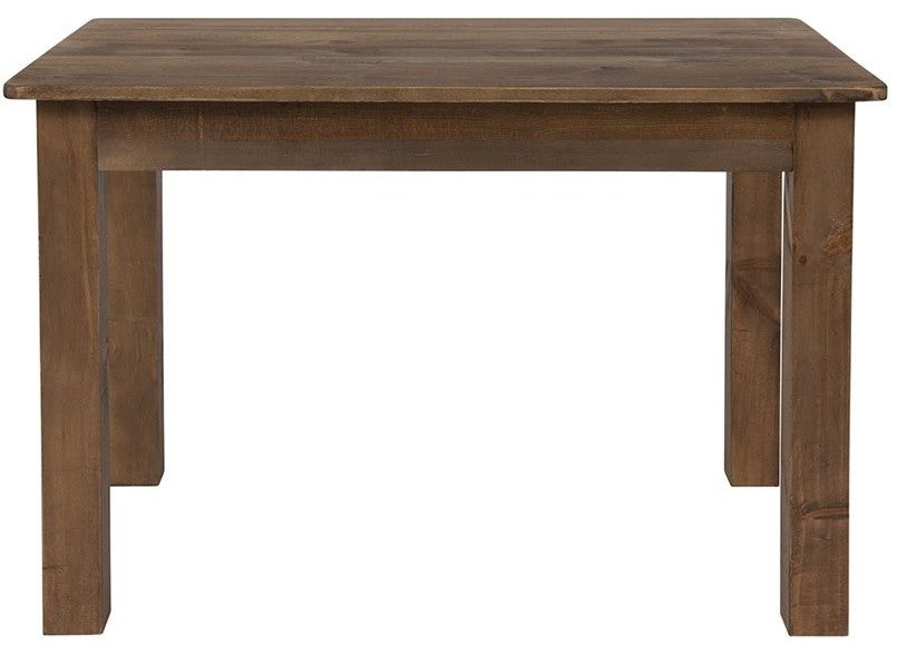 46"x30" Rectangular Antique Rustic Solid Pine Farm Dining Table