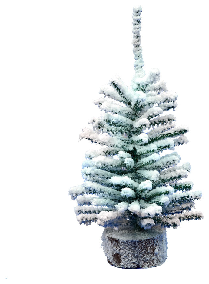 Vickerman 12" Flocked Mini Pine 93T Tree Pk/3