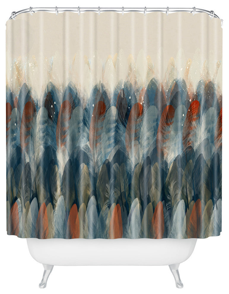 Deny Designs Brian Buckley Feather Moon Shower Curtain