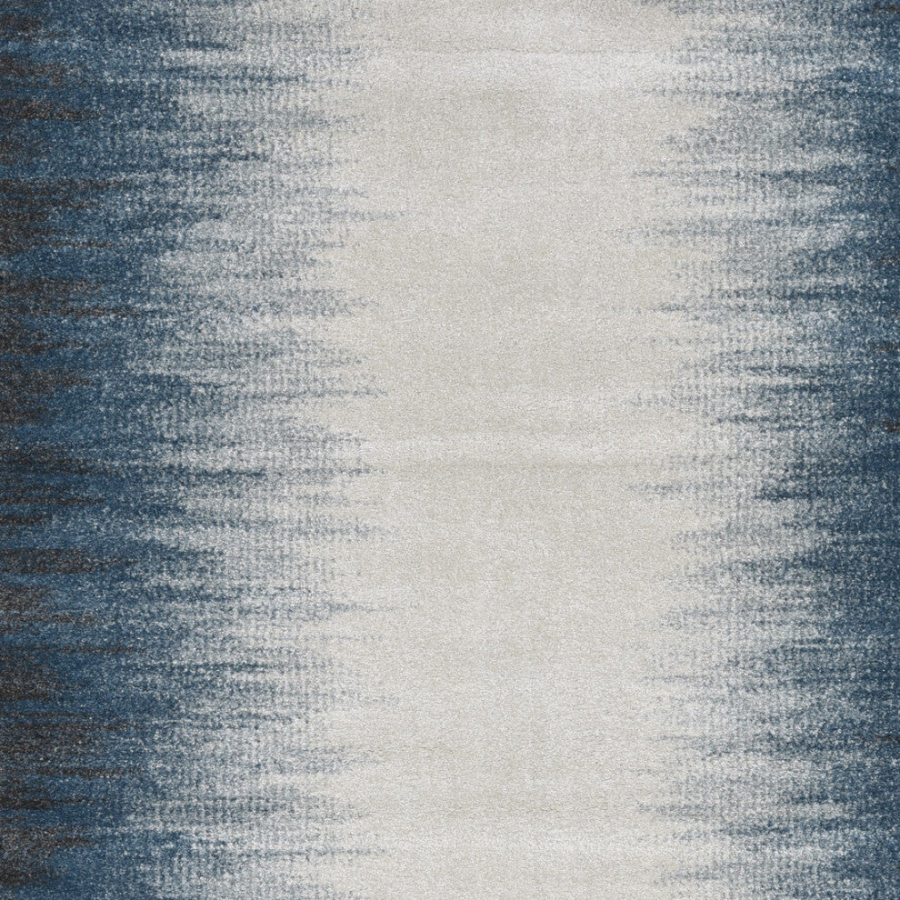 KAS Landscapes 5909 Ivory Blue Ombre Area Rug, 7'10"X 10'10"