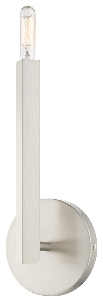 Livex Lighting Monaco 1-Light Brushed Nickel Sconce