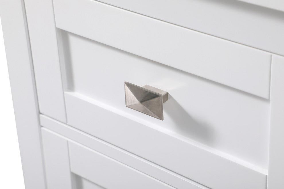 18" Wide Bathroom Storage Freedstanding Cabinet, White