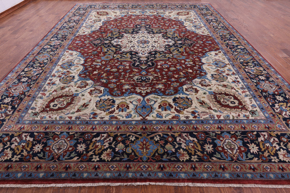 11' 11" X 15' 0" Handmade Persian Fine Serapi Wool Rug - Q14708