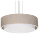 Sanibel LED Pendant, Satin Nickel Finish, Jute, 16"