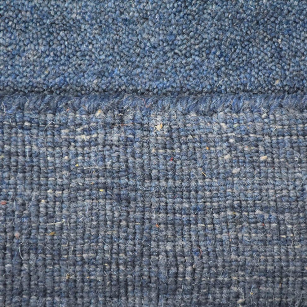 HAND KNOTTED LOOM WOOL ECO-FRIENDLY AREA RUGS-Rectangle,Blue,Contemporary, [Square] 8'x8'