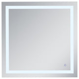 Elegant Decor Helios 36" Square Hardwired LED Bathroom Mirror with Touch Sensor