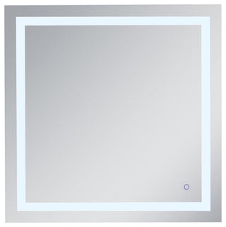 Elegant Decor Helios 36" Square Hardwired LED Bathroom Mirror with Touch Sensor