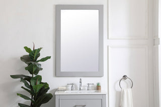 Anderson Rectangle Vanity Mirror, 24", Gray