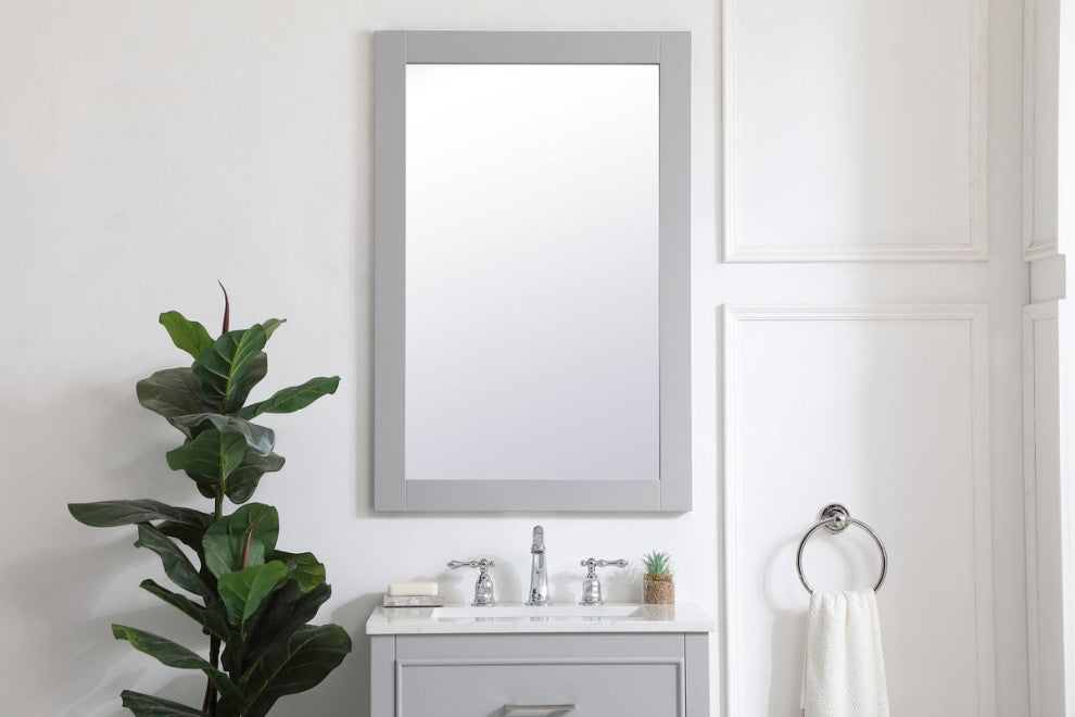 Anderson Rectangle Vanity Mirror, 24", Gray