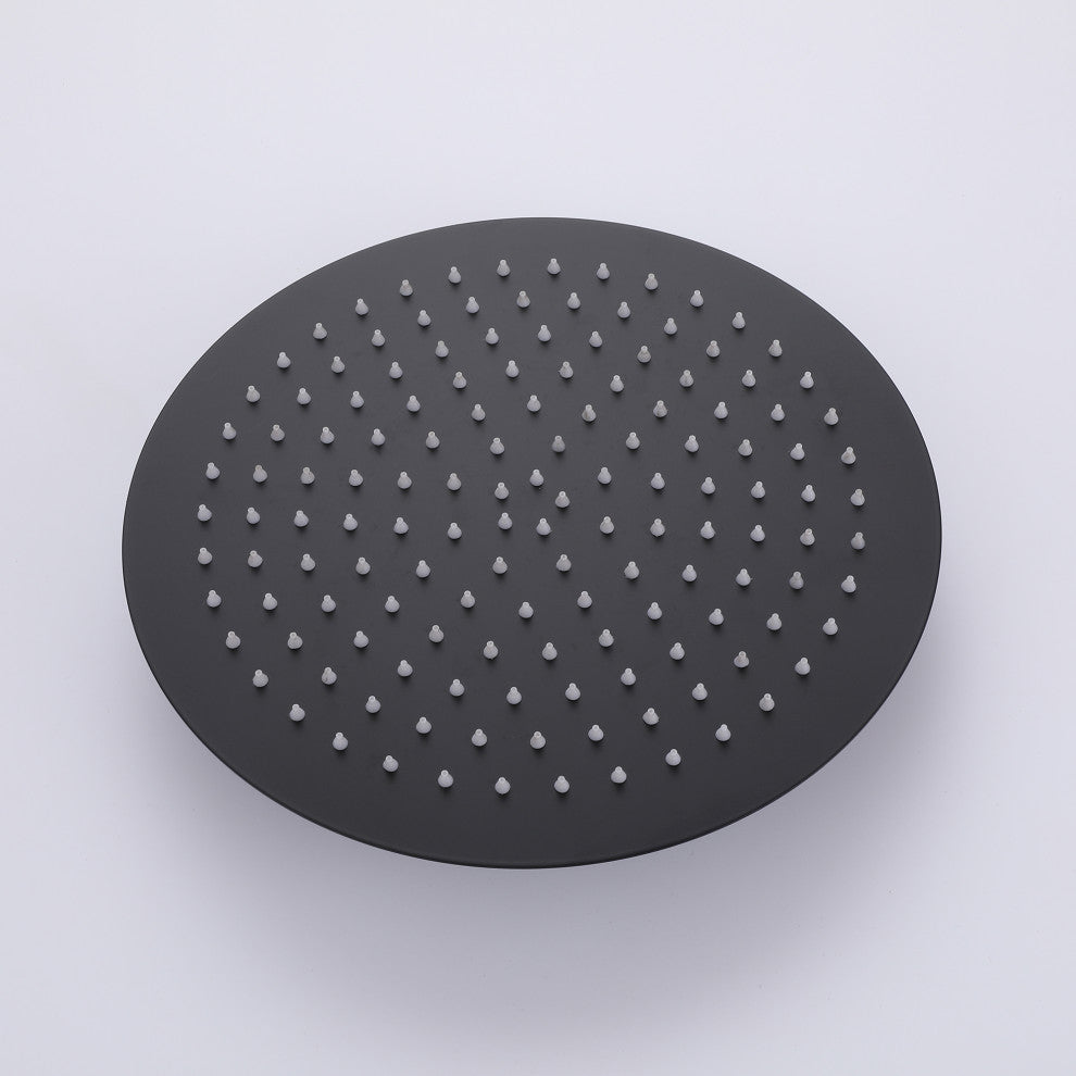 Free Standing Outdoor Shower with Handheld Shower, Matte Black