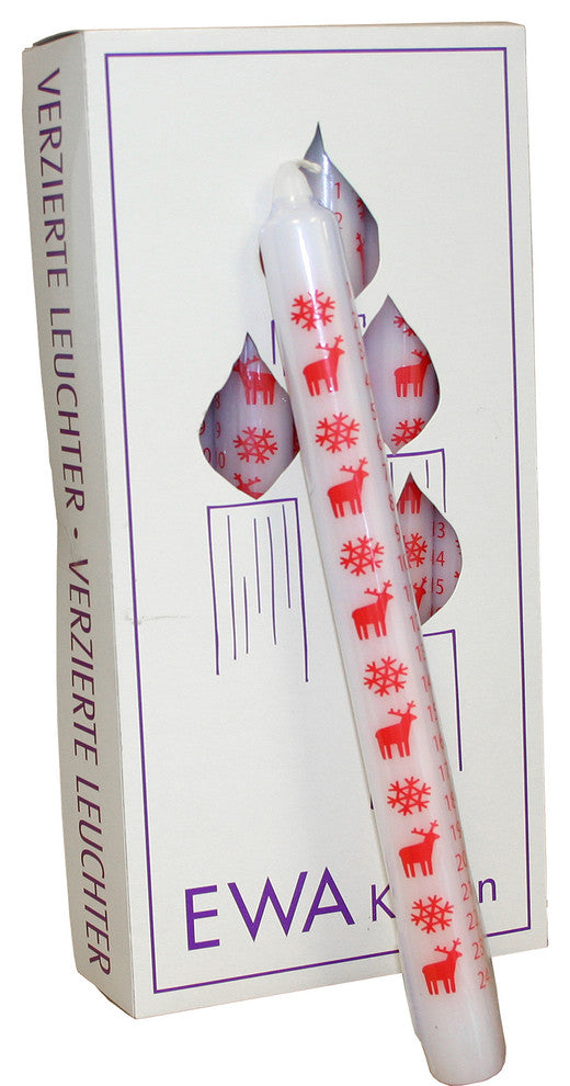 German Advent Candle- White
