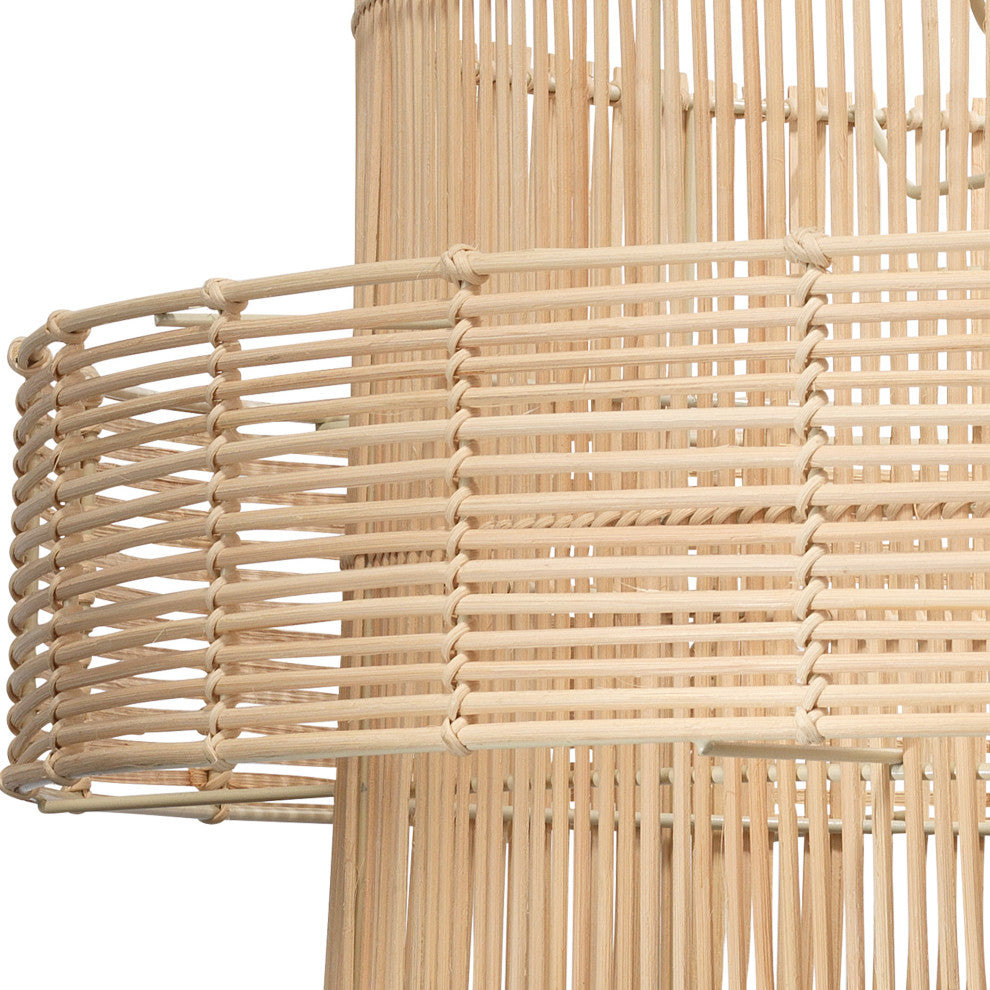 Concentric Rattan 2-Light Pendant