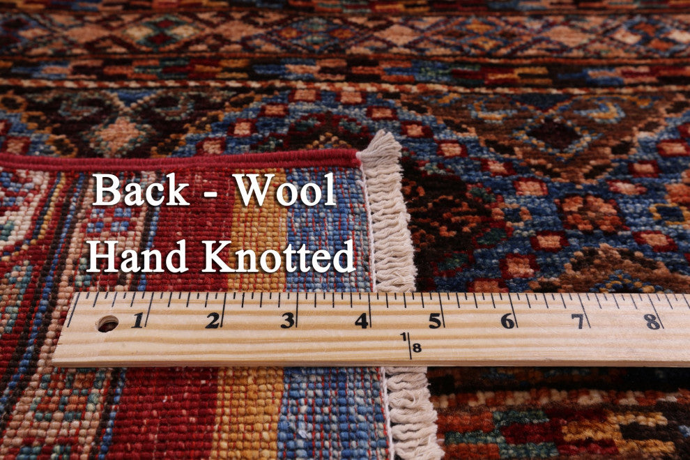 Khorjin Super Kazak Hand-Knotted Runner Rug 2' 7" X 9' 9" Q5705