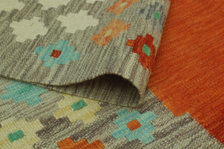 Sangat Kilim Gianni Rust/Gray Rug, 3'9x6'4