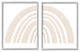 Abstract Brown Earth Tone Rainbow Stripe Pattern Arches,16 x 20