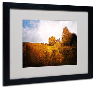 'Light in Vineyards' Matted Framed Canvas Art by Philippe Sainte-Laudy