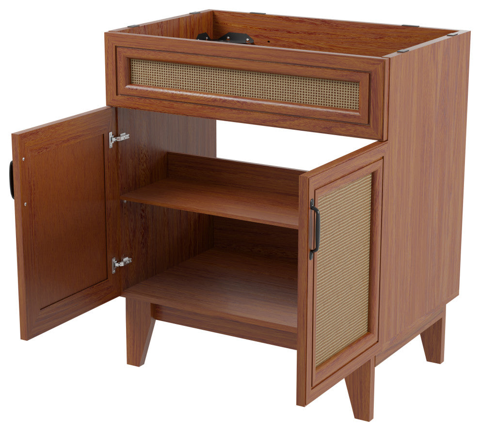 30" Modern Farmhouse 2-Shelf Bath Vanity Cabinet Only(Sink Basin not Included)