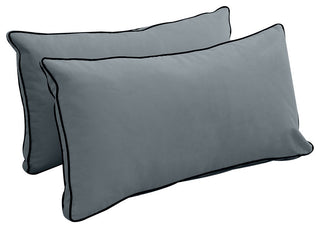 STYLE V2 Full Velvet ContrastPipe Indoor Daybed Bolster Pillow |COVER ONLY|AD347
