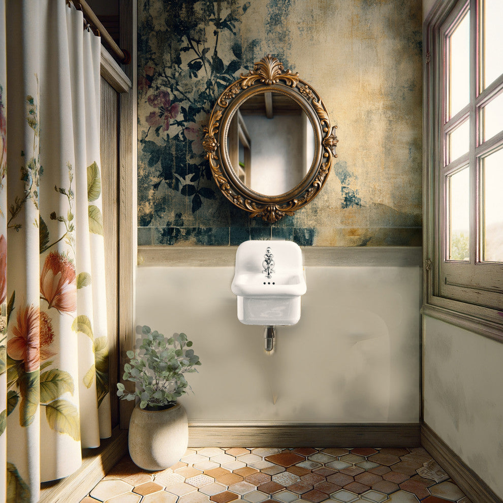 Nantucket Sinks 14" Fireclay Wall-mount Bath Sink