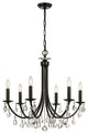 Crystorama 8826-VZ-CL-MWP, 6-Light Chandelier, Vibrant Bronze