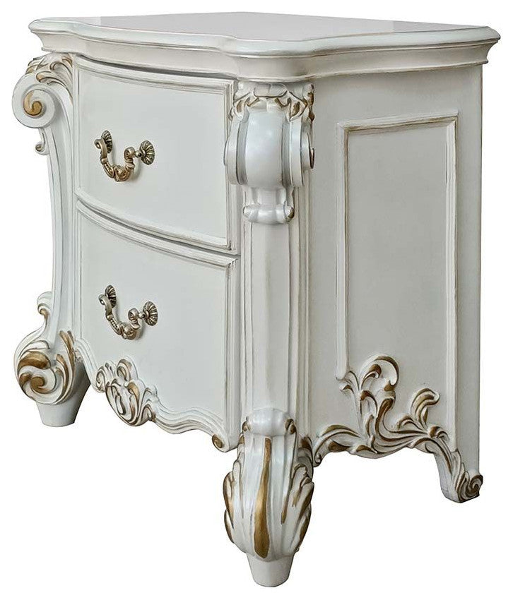 Acme Vendom Nightstand Antique Pearl Finish