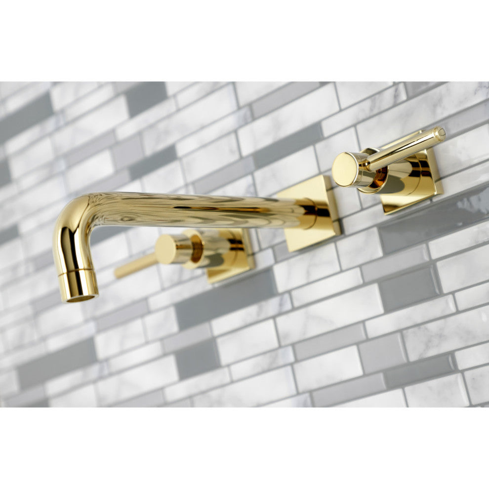KS6022DL Wall Mount Tub Faucet, Polished Brass