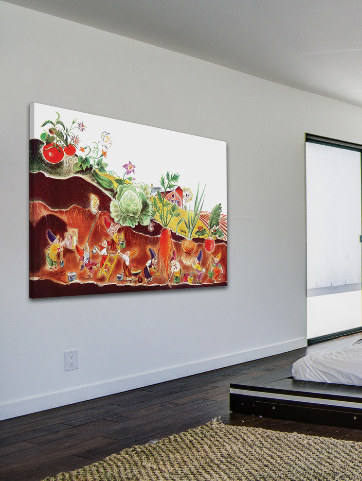 "Garden" Painting Print on Canvas by Curtis