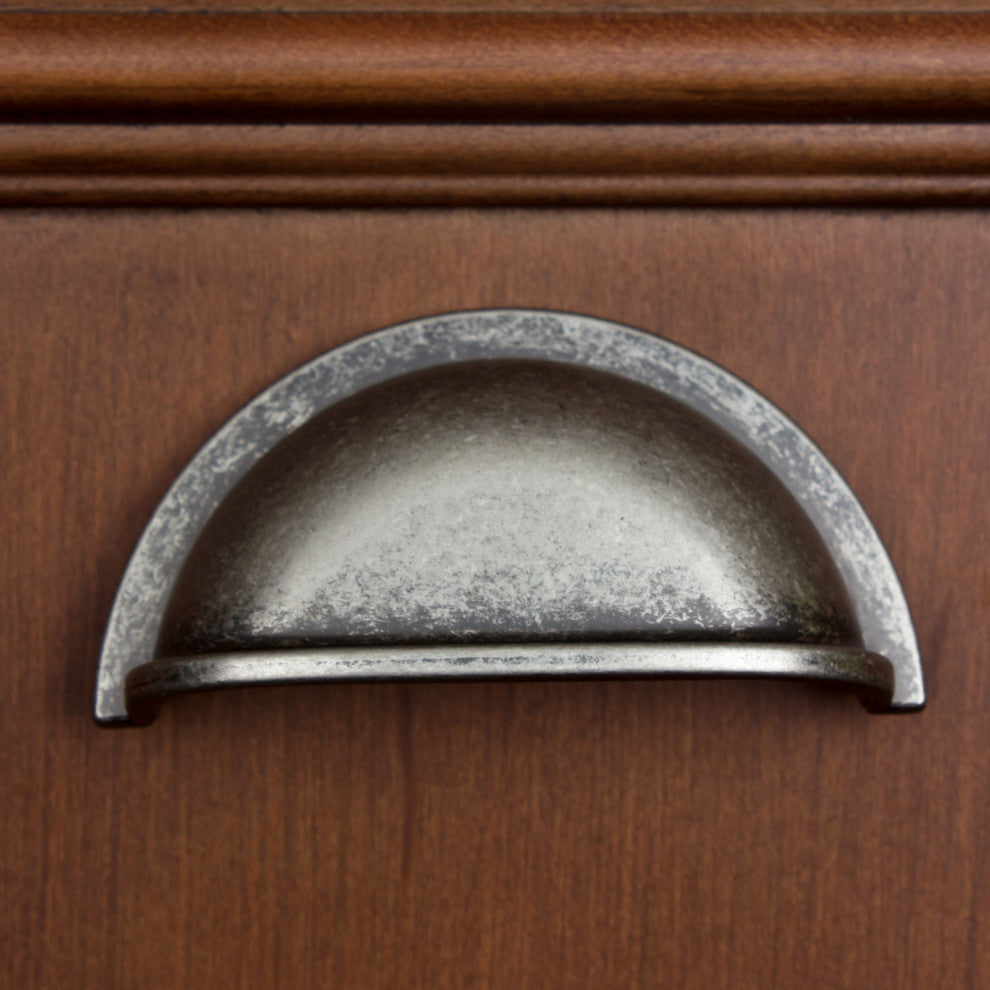 3" Center Classic Bin Pull, Set of 10, Weathered Nickel