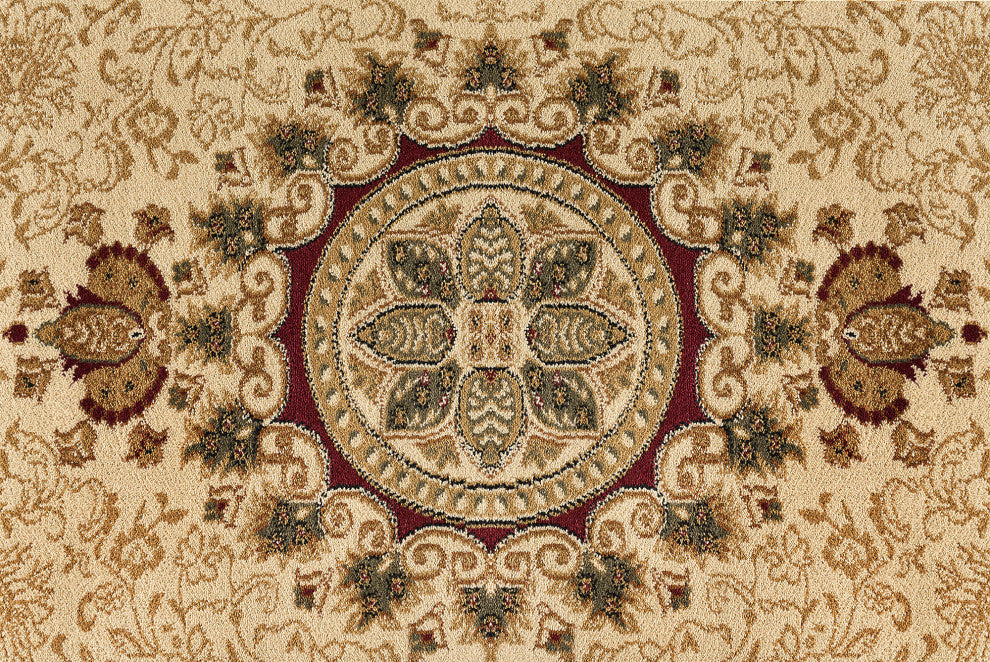 Jayden Traditional Oriental Area Rug, Ivory, 7'10''x10'3''