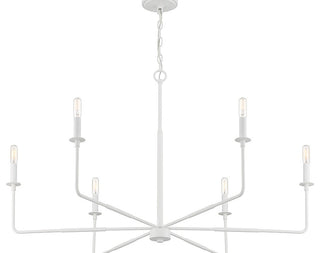 Salerno 6-Light Chandelier, White Bisque