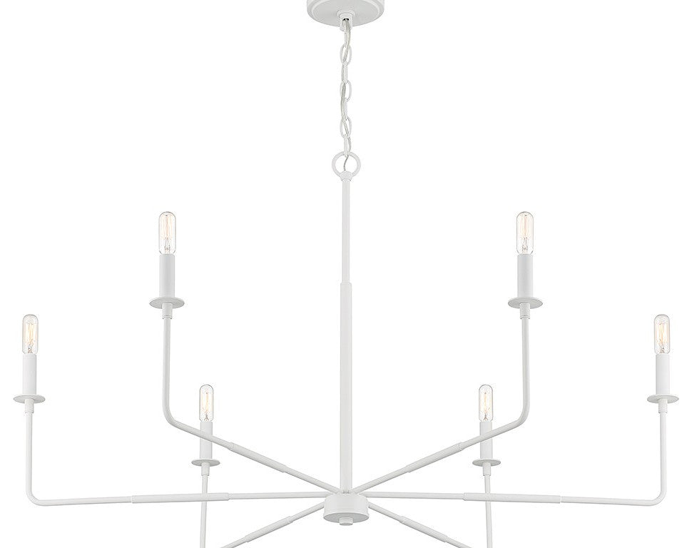 Salerno 6-Light Chandelier, White Bisque