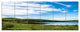 Scenic View of Pacific Ocean Beach, Landscape Canvas Print, 70"x28", 6 Panels