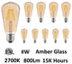 ST19 Warm White 2700K LED 8W Light Bulb (Set of 10)
