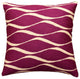 Contemporary Waves Tyrian Purple I Decorative Pillow Cover Handmade Wool 18x18"