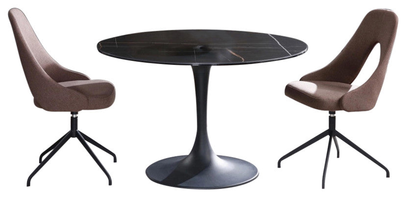 Amarosa Round Dining Table, Black