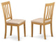 Jeremiah Rectangular Dining Table Set, 7 Pieces, Oak and Tan, Microfiber