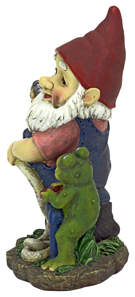 Firefighter Franz and Frog Gnome Statue